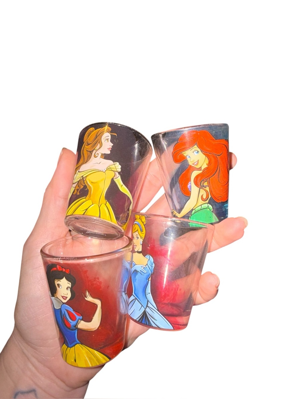 Disney princess shot glasses